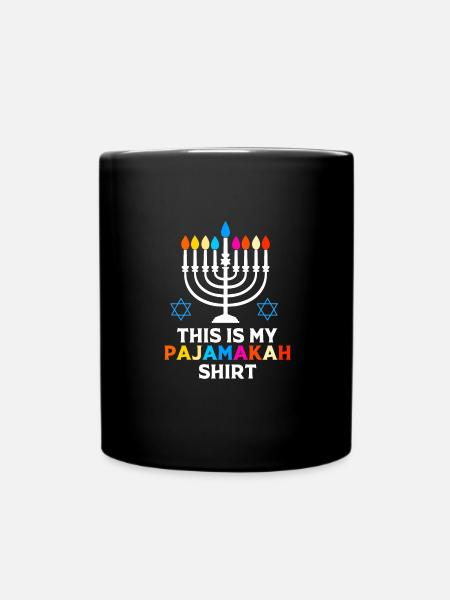 Chanukkah - Tasse einfarbig - Schwarz