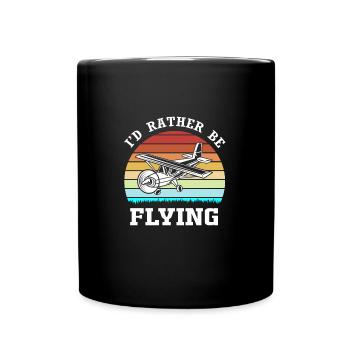Pilot Airplane - Full Colour Mug - black - Front