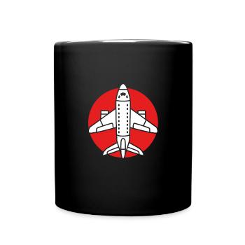 Pilot Airplane - Full Colour Mug - black - Front