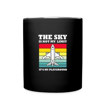 Pilot Airplane - Full Colour Mug - black - Front
