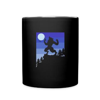 Loup-garou - Mug uni - noir - Devant