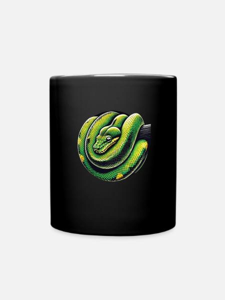 Schlange - Tasse einfarbig - Schwarz