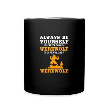 Loup-garou - Mug uni - noir - Devant