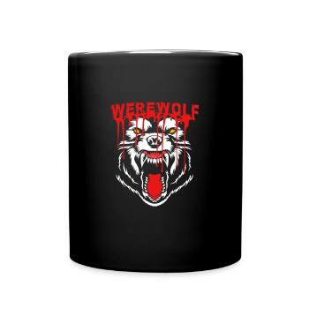 Werwolf - Tasse einfarbig - Schwarz - Vorne
