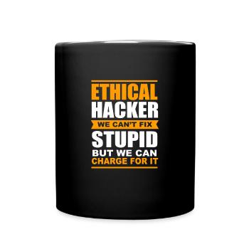 Cyber programmeur cybersécurité Hacker - Mug uni - noir - Devant