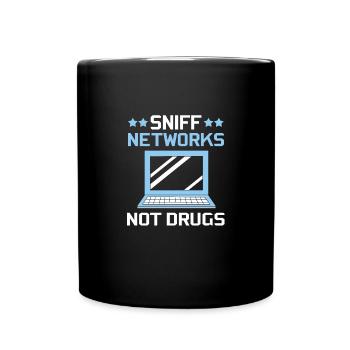 Cybersecurity Cyber Programmer Hacker - Full Colour Mug - black - Front