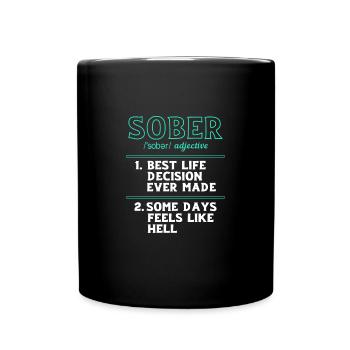 Drug-free addiction addicted - Full Colour Mug - black - Front