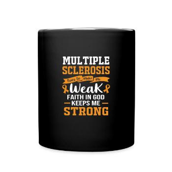 Multiple Sclerosis MS - Full Colour Mug - black - Front