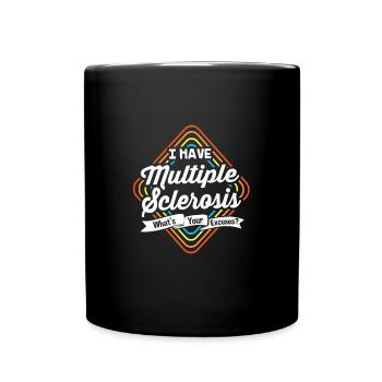 Multiple Sclerosis MS - Full Colour Mug - black - Front