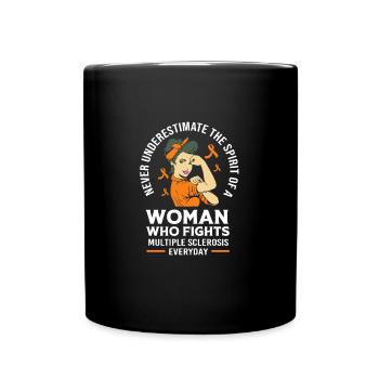 Multiple Sclerosis MS - Full Colour Mug - black - Front