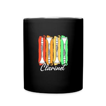Klarinette - Tasse einfarbig - Schwarz - Vorne