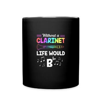 Klarinette - Tasse einfarbig - Schwarz - Vorne