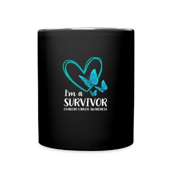 Eierstockkrebs Krebs-Überlebender Krebs - Tasse einfarbig - Schwarz - Vorne