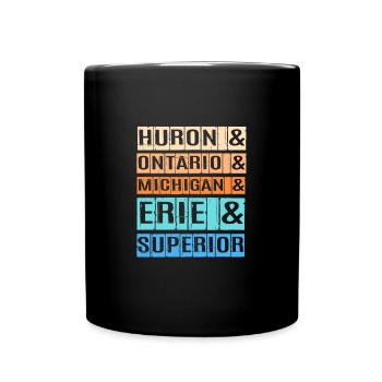 Grands Lacs - Mug uni - noir - Devant