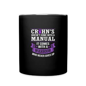 Morbus Crohn - Tasse einfarbig - Schwarz - Vorne