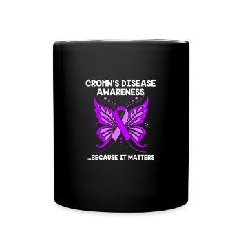 Morbus Crohn - Tasse einfarbig - Schwarz - Vorne