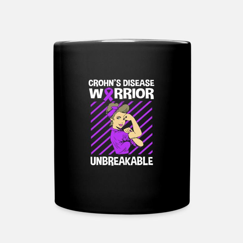 Morbus Crohn - Tasse einfarbig - Schwarz