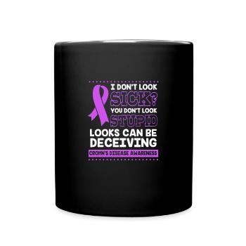 Morbus Crohn - Tasse einfarbig - Schwarz - Vorne