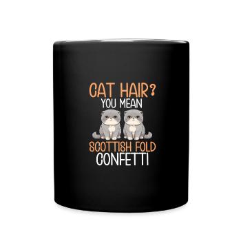Katze - Tasse einfarbig - Schwarz - Vorne