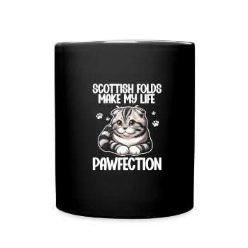Katze - Tasse einfarbig - Schwarz - Vorne