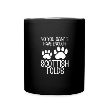 Katze - Tasse einfarbig - Schwarz - Vorne