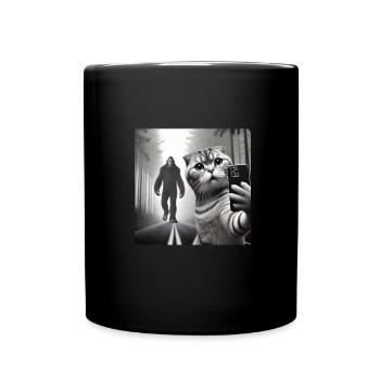 Katze - Tasse einfarbig - Schwarz - Vorne