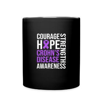 Morbus Crohn - Tasse einfarbig - Schwarz - Vorne