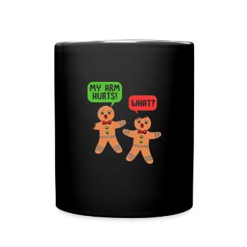 bonhomme en pain d’épice Coeur en pain d’épice Snacking en pain d’épice - Mug uni - noir - Devant