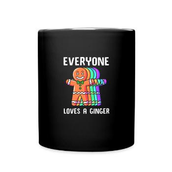 bonhomme en pain d’épice Coeur en pain d’épice Snacking en pain d’épice - Mug uni - noir - Devant