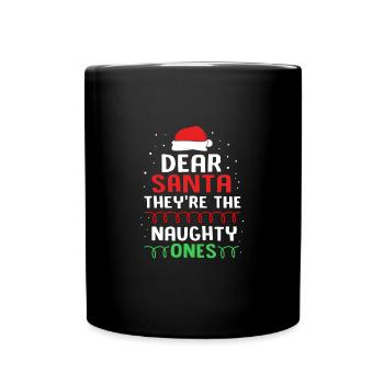 Lebkuchenmann Lebkuchenherz Lebkuchen Naschen - Tasse einfarbig - Schwarz - Vorne
