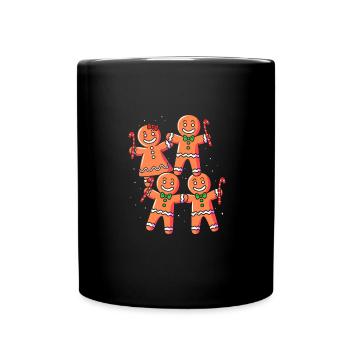bonhomme en pain d’épice Coeur en pain d’épice Snacking en pain d’épice - Mug uni - noir - Devant