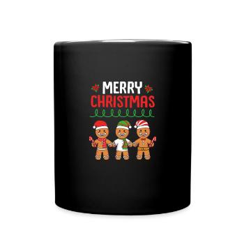 bonhomme en pain d’épice Coeur en pain d’épice Snacking en pain d’épice - Mug uni - noir - Devant