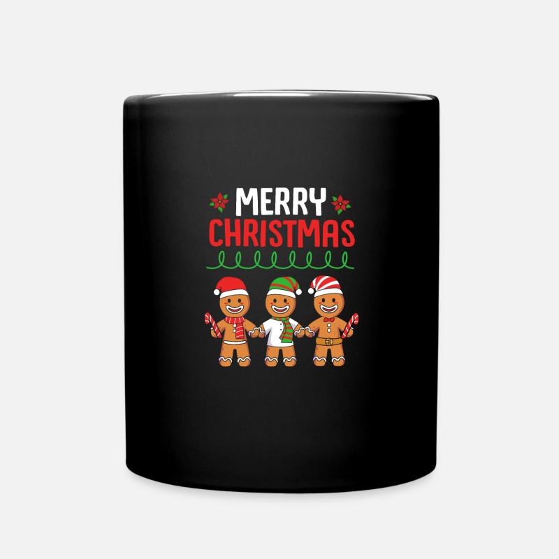 Lebkuchenmann Lebkuchenherz Lebkuchen Naschen - Tasse einfarbig - Schwarz