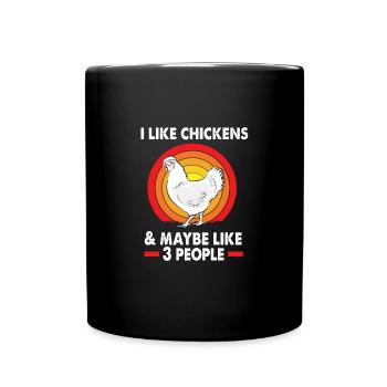 Poulet Volaille - Mug uni - noir - Devant