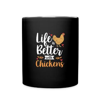 Poulet Volaille - Mug uni - noir - Devant