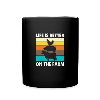 Agriculteur Fermier Femme d’agriculteur Ferme - Mug uni - noir - Devant