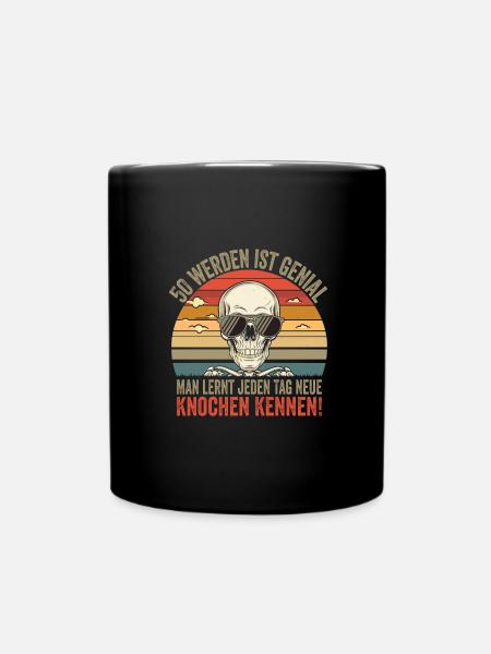 50. Geburtstag - Tasse einfarbig - Schwarz