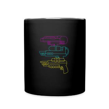 Wasserpistole - Tasse einfarbig - Schwarz - Vorne