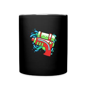 Wasserpistole - Tasse einfarbig - Schwarz - Vorne