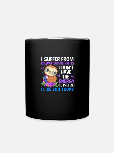 Rheuma Arthritis - Tasse einfarbig - Schwarz