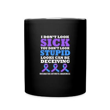 Rheuma Arthritis - Tasse einfarbig - Schwarz - Vorne