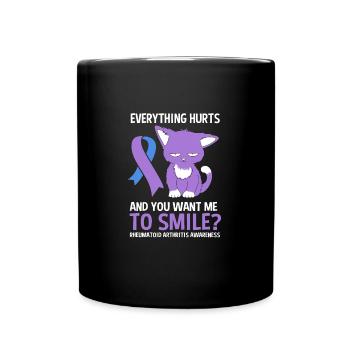 Rheuma Arthritis - Tasse einfarbig - Schwarz - Vorne