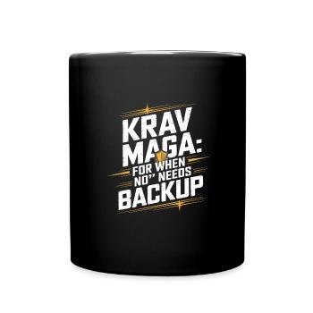 Krav Maga - Tasse einfarbig - Schwarz - Vorne
