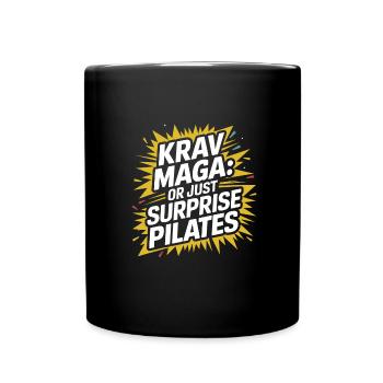 Krav Maga - Tasse einfarbig - Schwarz - Vorne