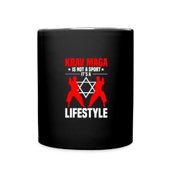 Krav Maga - Tasse einfarbig - Schwarz - Vorne