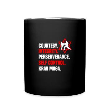 Krav Maga - Tasse einfarbig - Schwarz - Vorne