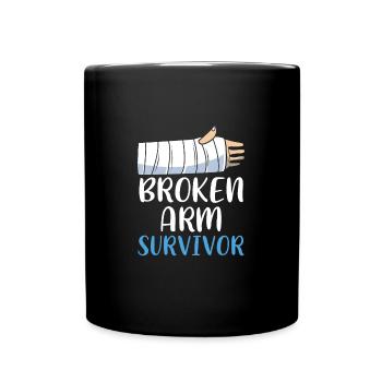 Broken Arm Bone Fracture - Full Colour Mug - black - Front