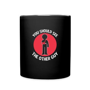 Broken Arm Bone Fracture - Full Colour Mug - black - Front
