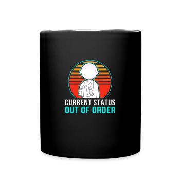 Broken Arm Bone Fracture - Full Colour Mug - black - Front
