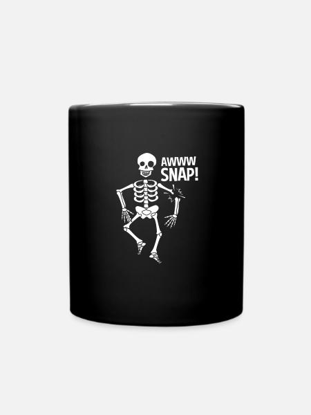 Gebrochener Arm Knochen Knochenbruch - Tasse einfarbig - Schwarz